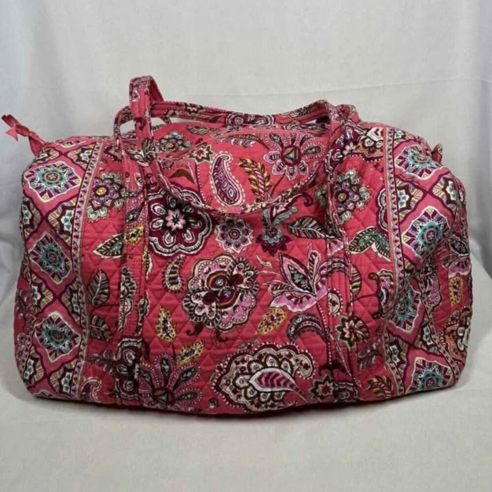 Vera Bradley Large Duffel In Call Me Coral